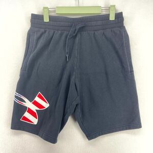 Under‎ Armour American Flag Cotton Shorts Mens Size M Black Color